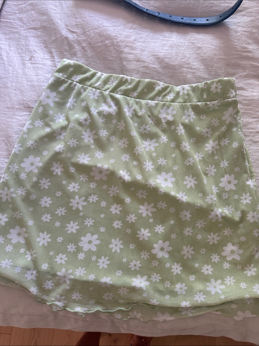 Women’s Green Floral Mini Skirt